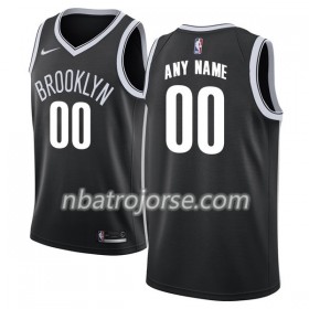 Män Brooklyn Nets Tröja Skräddarsydda Nike 2017-18 Svart Swingman